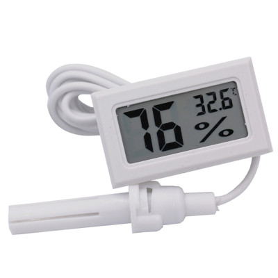 FY-12 Digital Thermometer Hygrometer - Portable Mini Lcd Digital Temperature Humidity Meter with Probe