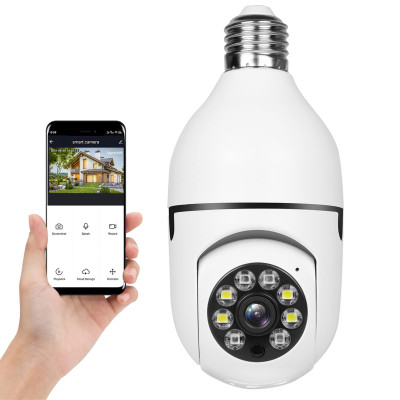 V380 PRO WIFI IP Camera 2MP 1080P - WiFi Smart Net Camera BULB PTZ 360 Degree Rotation Night Vision Two Way Audio Motion Detection