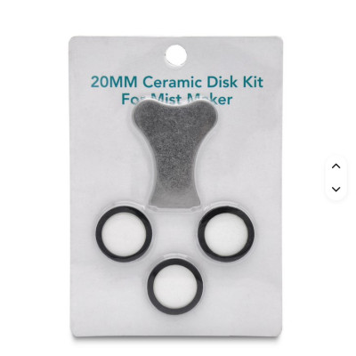 03Pcs Set 20mm Ceramics Disk Kit for Ultrasonic Mist Maker Fogger - Humidifier Parts Transducer Ceramics Disk with Cap Tool